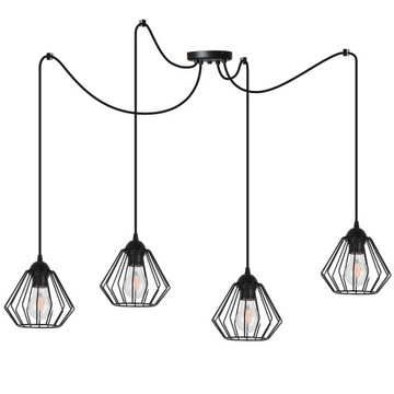 LAMPA sufitowa WISZĄCA żyrandol PAJĄK loft E27 LED