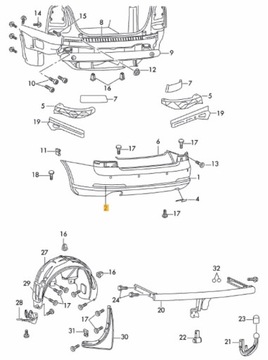ОТРАЖАТЕЛЬ БАМПЕРА ЗАДНИЙ ЛЕВЫЙ OCTAVIA 2 II LIFT 09-