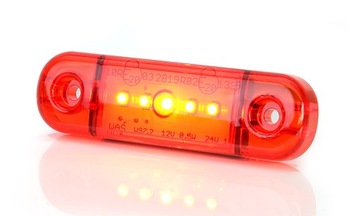 LAMPA OBRYSOWA CZERWONA 12/24V LED WAŚ 712