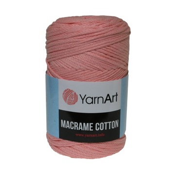 250g sznurek makrama Macrame Cotton róż 767