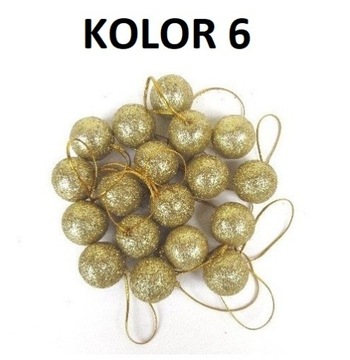 ШАРЫ С БЛЕСКАМИ 2,5 СМ 18 ШТ. ПЛАТЬЕ 4х ЦВЕТ