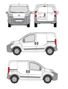 KUFR STŘEŠNÍ CITROEN NEMO FIAT FIORINO BIPPER