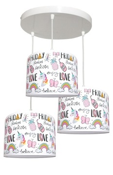 DUŻA Lampa wisząca UNICORN lub RAKIETY 3 można LED