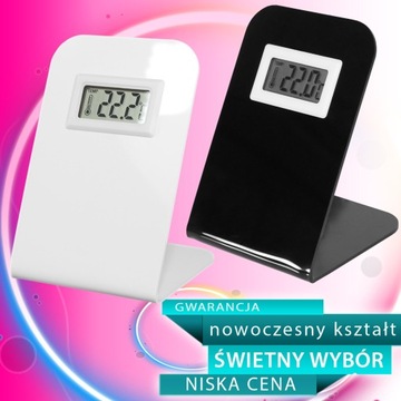ELEGANCKI ELEKTRONICZNY TERMOMETR POKOJOWY Z SONDĄ