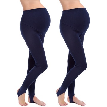 2x LEGGINSY CIĄŻOWE Z ZAPIĘTKA GETRY OCIEPLANE 2XL