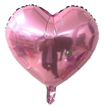 BALON Serce 45cm Walentynki Wieczór Panieński Różowe