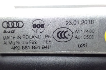 AUDI A6 C8 4K 19R. ROLETA KUFRU 4K9861691