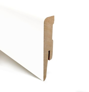6CM LISTWA PRZYPODŁOGOWA FORMATOWANA MDF Biała