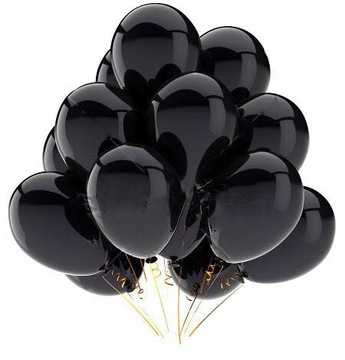 Balony Czarne 18 Urodziny Panieński Wesele 12szt