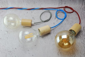 e27 деревянный медный держатель для лампы в стиле лофт для лампы-паука