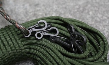 3x МИНИ-КАРАБИН СТАЛЬНОЙ КРЮЧОК БРЕЛОК ДЛЯ БРЕЛОК С ПРЯЖКОЙ ИЗ ПАРАКОРДА