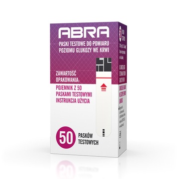 PASKI TESTOWE DO GLUKOMETRU ABRA SMART 50szt
