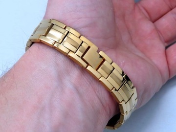 ЗОЛОТОЙ БРАСЛЕТ ЗДОРОВЬЯ МУЖСКОЙ МАГНИТНЫЙ БРАСЛЕТ СИЛЬНЫЙ ОРИГИНАЛ