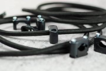 черный держатель кабеля 2,5мм2 1,5мм2 LOFT