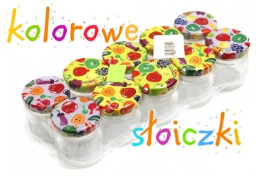 SŁOIK 40ml słoiki 10X CARTOON słoiczki DŻEMY owoce