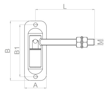 РЕГУЛИРУЕМАЯ ПЕТЛЯ С ВИНТОВОЙ ДОСКОЙ ДЛЯ ВОРОТ M16