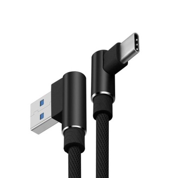 Прямоугольный нейлоновый кабель USB-C 3.1 Type C — USB 2.0, 1 м