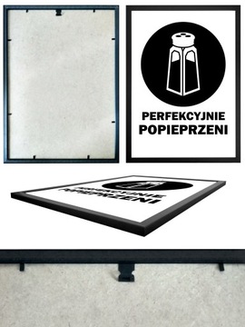 PLAKAT A3 KUCHNIA JEDZENIE CZARNA RAMA PREZENT
