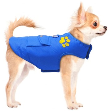 Двусторонняя куртка ЗИМА, одежда для собаки среднего размера, размер М.