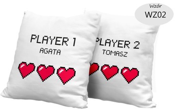 НАБОР ИЗ 2 ПОДУШЕК ДЛЯ ПАР В ПОДАРОК ​​НА ДЕНЬ ВАЛЕНТИНА