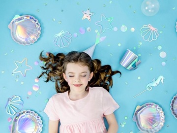 GIRLANDA BANER OPALIZUJĄCY MERMAID SYRENKA-0534