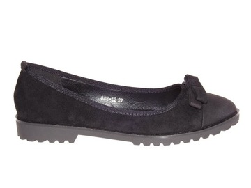 Balerine Zamszowe 888-12 Black r.39