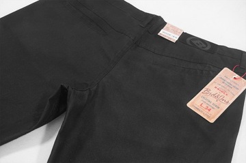 Czarne Eleganckie Wizytowe Spodnie Męskie Bawełniane KRIS 96 cm/34 PRZECENA