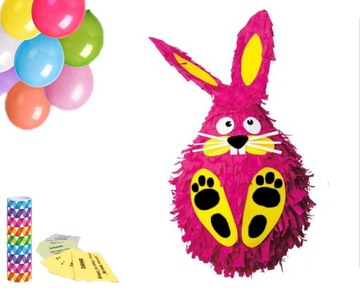 PINIATA Królik Króliczek róż z wypełnieniem PINATA