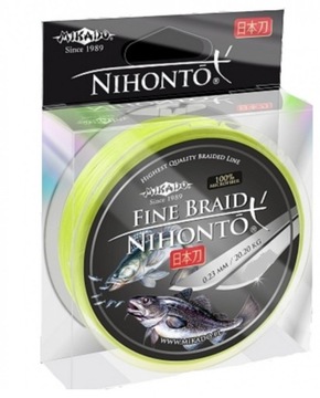 Plecionka Nihonto Fine Braid 0.25mm/100m FLUO 20,9