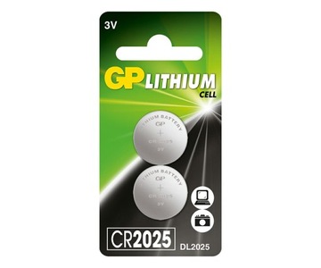 2x Bateria litowa GP CR2025 3V B2 3,0V zegarkowa