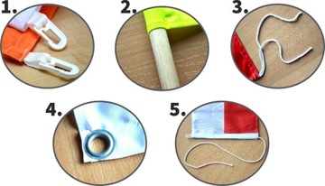 Flaga Reklamowa firmowa 300x70cm Projekt Gratis