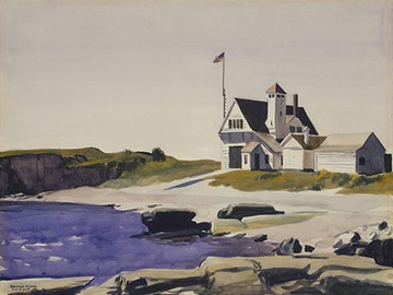 Rep E.Hopper Stacja Straży Przybrzeżnej 100x70 Lue