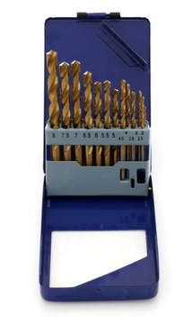 СВЕРЛА ПО МЕТАЛЛУ СВЕРЛА 2,0-8,0 мм НАБОР 13 предм. ТИТАН