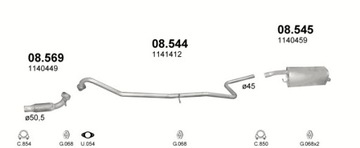 ВЫХЛОПНАЯ ТРУБА ПОЛМОСТРОВ FORD FIESTA/FUSION 01-