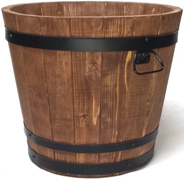 Большой садовый вазон, деревянный вазон Д50Х45