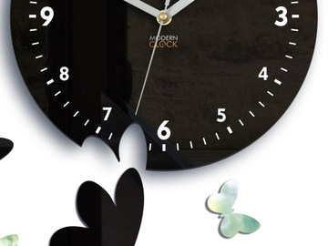 Настенные часы BUTTERFLY 14, разборчивые и ТИХИЕ - Зеркало