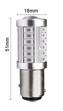 СВЕТОДИОДНАЯ ЛАМПА 33 SMD 5630 P21W R5W BA15S КРАСНАЯ