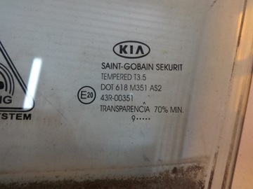 KIA PRO CEED 09R SKLO (OKNO) DVEŘE LEVÝ