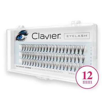 ТУШКИ ДЛЯ РЕСНИЦ CLAVIER ПЛОТНЫЙ ШЕЛК НАТУРАЛЬНЫЙ 12 мм