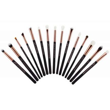 Набор из 15 кистей для глаз Jessup T157 Черный/Розовый