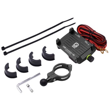 ЗАРЯДНОЕ УСТРОЙСТВО ДЛЯ МОТОЦИКЛА С ДЕРЖАТЕЛЕМ ДЛЯ ТЕЛЕФОНА