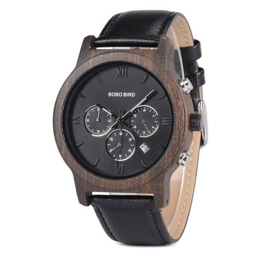 Drewniany zegarek BOBO BIRD P28-1 Męski Bobobird