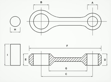 Шатун Yamaha TZR 125 1987-1992 гг.