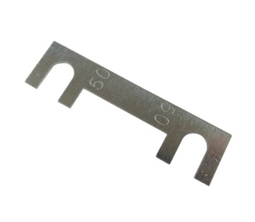 Zestaw 10x Bezpiecznik Taśmowy Paskowy Liniowy 50A 36V Rozstaw otworów 30mm