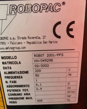 ROBOPACK ROBOT 2001, самоходный упаковщик поддонов