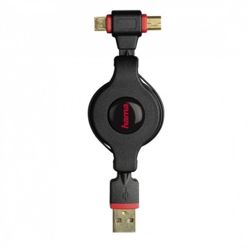 Свернутый кабель HAMA 2в1 Micro/Mini USB 0,75 м КАЧЕСТВО