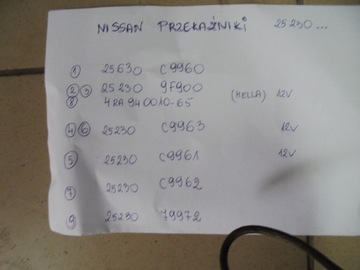 NISSAN SERENA RELÉ 25630 ... 25230