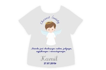 SZATKA DO CHRZTU ZDJĘCIE IMIĘ DATA PERSONALIZACJA