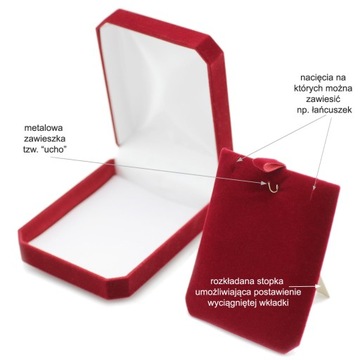 Jubilerskie pudełko do medali, etui na kolczyki