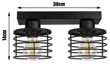 LAMPA SUFITOWA PLAFON ŻYRANDOL EDISON LOFT LED